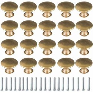 Bouton de Porte Laiton 20 Pi&egrave;ces Vintage Laiton Poign&eacute;es Boutons de Meuble Boutons Porte de Tiroir Poign&eacute;e de Meuble Bouton de Meuble Vintage pour