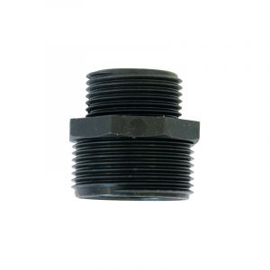 Raccord plastique droit à visser réduction pompe - mm 33/42-26/34 - Spido