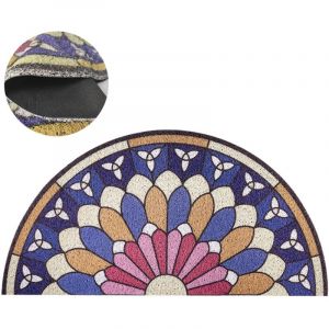 40x80cm,Demi-Rond Tapis de Porte d'entr&eacute;e Microfibres Absorbant Antid&eacute;rapant Extra Epais Tapis de Douche Microfibre de Chenille pour Porte d'entr&eacute;e