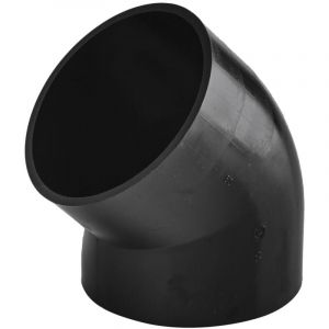 Coude pehd 63/45 court S12.5, noir, qs (Quick Stream)