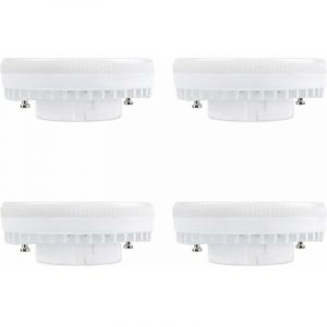 Spot LED GX53 9W Blanc Chaud 3000K, 900LM, AC 230V, Equivalent CFL GX53 15-18W, 120° Ampoule Réflecteur LED GX53 pour Meuble Cuisine/Armoire,
