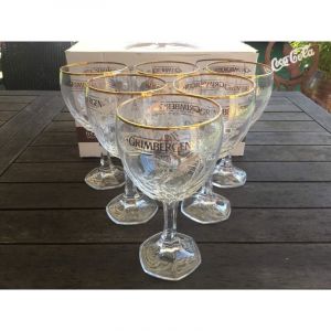 Lot de 6 verres Grimbergen - 50 cl - Nouveau mod&egrave;le - Neufs
