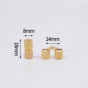 Charnière invisible cylindrique - Diamètre : 8 mm