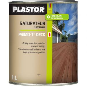 Plastor Saturateur Primo-T Deck &agrave; Base d'Huile Naturelle Conditionnement: 1L - Couleur: TECK
