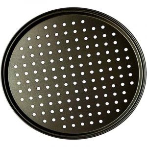 Po&ecirc;le &agrave; Pizza Punch Acier Au Carbone Plat Four Perfor&eacute; Multi-Usages Plaque &agrave; Pizzac Anti-adh&eacute;rent Plaques &agrave; Pizza Utilis&eacute;e pour P&acirc;tisserie, La Pizza,