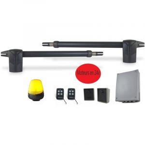 Kit - Automatisme de portail a battants - moteur 24V - sans batteries - systeme a verins - 250Kg - myaster 4.24 by Proteco 1319