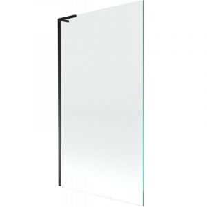 Paroi de baignoire Mexen Next L &agrave; 1 volet 100 x 150 cm, transparent, noir - 895-100-000-03-00-70