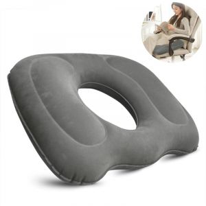 Csparkv - 45x39cm Coussin de si&egrave;ge Gonflable pour h&eacute;morro&iuml;des - Coussin d'Assise Orthop&eacute;dique Rond avec ​Pompe, Coussin Orthop&eacute;dique, Soulage Les