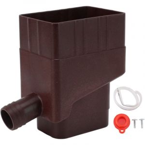 Sjlerst Système de collecte d'eau de pluie Kit de déviateur de bec de descente professionnel résistant aux uv pour pelouse de jardin extérieur marron
