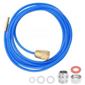D&eacute;boucheur haute pression, tuyau de d&eacute;bouchage pour robinets, 3 m&egrave;tres de long, avec buse en laiton et joints pour tuyaux M22, M24 et 1/2 pouce, bleu