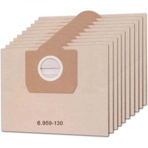 Lot de 10 sacs d'aspirateur compatibles avec K&auml;rcher A2604, A2204, A2254 - Rechange pour 6.959-130.0 - Sacs &agrave; poussi&egrave;re pour aspirateurs K&auml;rcher