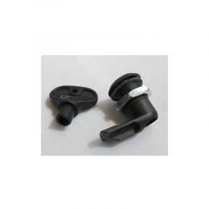 Serrure polyamide &agrave; cl&eacute; triangle 6.5 Cnomo noire pour fermeture coffret industriel s&eacute;rie GISSEY