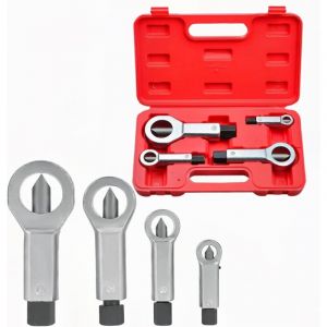 Casse Ecrou Voiture 4 pi&egrave;ces &Agrave; toute &eacute;preuve Extracteur Ecrou S&eacute;parateur de Boulons pour Enlever les &eacute;crous Cass&eacute;s et Endommag&eacute;s (9-12 mm 12-16 mm