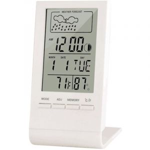 Station m&eacute;t&eacute;o sans Fil, Thermom&egrave;tre Hygrom&egrave;tre Barom&egrave;tre Int&eacute;rieur Ext&eacute;rieur, Horloge Num&eacute;rique R&eacute;veil avec capteur ext&eacute;rieur Affichage Heure Date