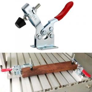 4Pcs Sauterelle de Serrage Pince &agrave; Bascule Horizontale GH-201-B Pince a Levier Horizontal D&eacute;blocage Rapide Serre Joint Sauterelle