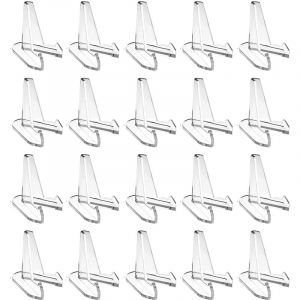 20 Pieces Support de Monnaie Pr&eacute;sentoir,Mini Chevalet en Acrylique Transparent,Supports De Chevalet En Acrylique,Chevalets En Plastique,pour