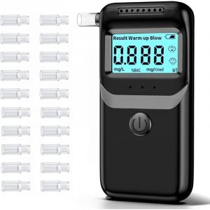 Ethylotest Electronique, Ethylotest, Ethylotest Electronique Homologu&eacute; NF avec Affichage Num&eacute;rique LCD Bleu, Alcotest Professionnel pour Un Usage