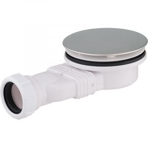 Bonde de douche extra plate diam&egrave;tre 90 mm pour receveur extra plat hauteur de reserve 60 mm Evacuation tube PVC 40 mm ecoulement 41 litres/minute