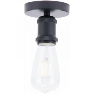 Wottes - Plafonnier en Fer Forg&eacute; Industriel Style R&eacute;tro E27 Lampe de Plafond &Eacute;clairage Cuisine SalonNoir