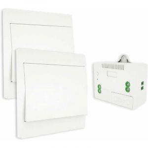 Tinor - RF433 Interrupteur sans Fil, sans Pile, télécommande Murale Va et Vient, Interrupteur Mural Auto alimenté, sans câblage, émetteur pour