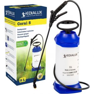 Edialux Pulv&eacute;risateur manuel &agrave; pression 5L pour jardin et pelouse, atomiseur portable pour d&eacute;sherbant et nettoyant, outil durable pour l&rsquo;entretien