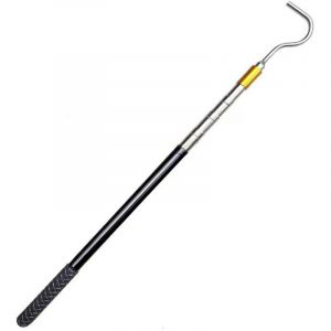 Perche Telescopique Portant a Vetement Manche Telescopique Barre T&eacute;lescopique avec Crochet pour Voile D'ombrage pour Store Barre avec Crochet Robot