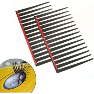 Cils De Voiture, Autocollants De Phares De Voiture Noir Voiture Cils Car-Styling Autocollant D&eacute;coratif 2 paires