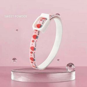 Collier vermifuge pour chat Collier anti-puces pour chien S (36CM) Fraise mignonne，