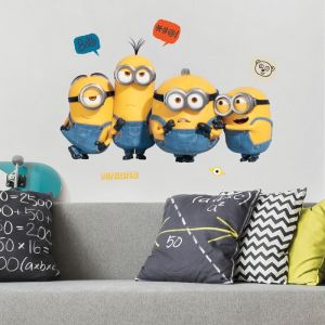 Roommates - Stickers repositionnables - Personnages Les Minions - 36.5 cm x 17 cm