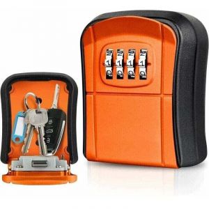 Bo&icirc;te &agrave; cl&eacute;s murale Mini coffre-fort ext&eacute;rieur avec code &agrave; 4 chiffres r&eacute;initialisable Bo&icirc;te &agrave; cl&eacute;s &eacute;tanche pour la maison, l'&eacute;cole, le bureau,