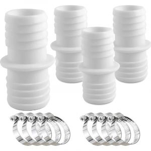 4 Pcs Raccord Tuyau Piscine 38mm, Adaptateurs de Tuyau 38 a 38, Adaptateur Tuyau Arrosage, 8 Pcs serrage universels en acier Inoxydable, Adaptateurs