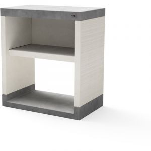 Tuozi - Module Stand plan/venit 1 pour Barbecue en Béton Préfabriqué (Blanc, Gris - 78 x 47 x 47 cm) - Usage Extérieur