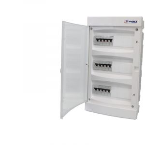 Tableau &eacute;lectrique pr&eacute; &eacute;quip&eacute; encastr&eacute; 3 rang&eacute;es &agrave; vis ABB