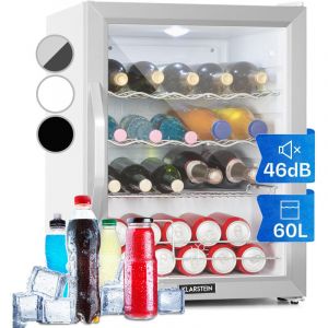 Klarstein - Mini Frigo de Chambre et Bureau pour Boisson, Petit Frigo Silencieux, Refrigerateur Mini Bar 60L, Petit R&eacute;frig&eacute;rateur Camping, &Eacute;tag&egrave;res
