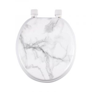 Abattant wc Imprimé 'Effet Marbre' 37cm Blanc