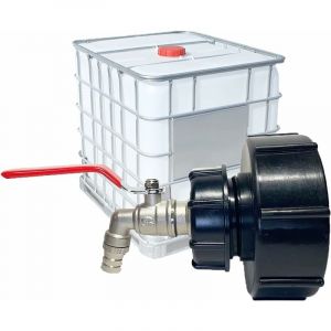 1pc Robinet Cuve Connecteur 1000L Adaptateur de Réservoir ibc Adaptateur Cuve S100x8/S60x6 Filetage Grossier 3/4 Robinet Sortie Raccord Vanne Robinet