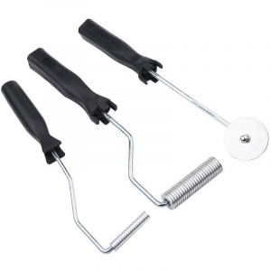 3pcs Rouleau Débulleur, Bulle Paddle Outil, Fibre de Verre d'Alliage d'Aluminium, kit pour Moule, Résine, Composite