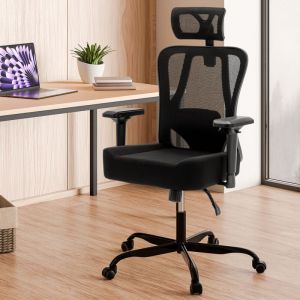 Chaise gaming, Fauteuil gamer, avec roulettes pivotantes à 360°, accoudoirs 4D, coussins moelleux 3D, soutien lombaire et appui-tête réglables 2D,