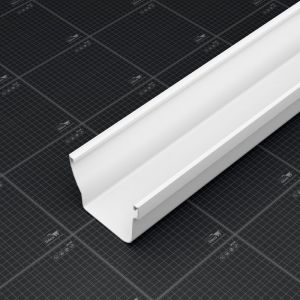Lot de 2 Goutti&egrave;res PVC double profil d&eacute;v 300 mm - Long. 2 m - Blanc