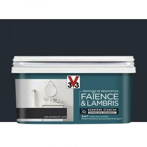 Peinture De R&eacute;novation V33 Fa&iuml;ence & Lambris Gris anthracite 2 L