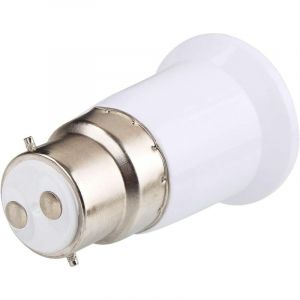 Adaptateur de douille B22 vers E27, convertisseur de support de lampe, ampoule LED et adaptateur de douille d'ampoule &agrave; incandescence 2 pi&egrave;ces