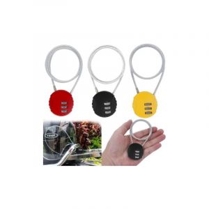 Cadenas à Code 3 Chiffres, 3 Pcs Antivol de Casque, Cadenas à Bagage, Cadenas Code Cable pour Tous les Bagages VéLo Portail Remise Casque Poussette