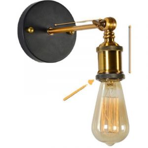 Vintage Loft Appliques Murales Lumières LED E27 Edison Ampoule Plaqué Fer Rétro Industriel Éclairage À La Maison De Chevet Appliques Murales