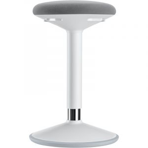 Wiltec Tabouret ergonomique assis debout – 36 x 36 x 55-81 cm – Capacité max. 135 kg – Couleur grise – avec Ressort à gaz – Fauteuil de bureau,
