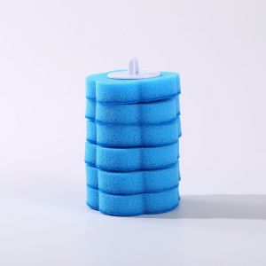 Recharge de nettoyant WC jetable, &eacute;ponge nettoyante bleue au parfum oc&eacute;anique, d&eacute;sinfectant et exfoliant, 6 unit&eacute;s
