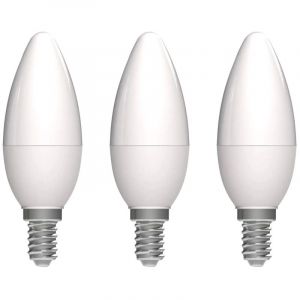 Ampoule Opaque Flamme Led E14 3.4w 470lm Blanc Chaud Lot De 3 - Prolight