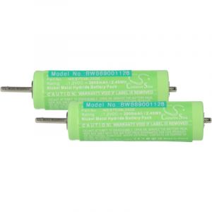 2x Batterie compatible avec Panasonic ER-GC50, ER-GC70, ER-GS60, ER-GB70, ER-GB80, ER-GB96 rasoir tondeuse électrique (2000mAh, 1,2V, NiMH) - Vhbw