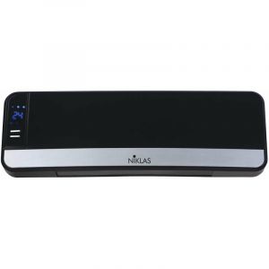Waser de mur électrique avec distributeur en céramique et télécommande 2000W ptc Niklas Split Elegant Black - Black