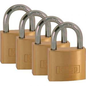 Cadenas Kasp K12040D4 or-jaune avec serrure à clé
