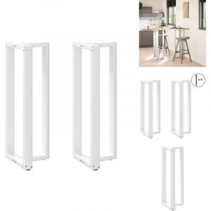 Pieds de table de bar forme de t 2 pcs blanc 40x35x(110-111) cm - Pied De Table De Bar - Pieds De Table De Bar - Pied De Bar - Pied De Plan De Travail